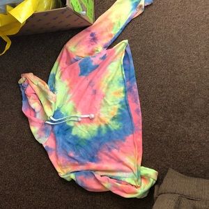 Tye dye cropped sweatshirt